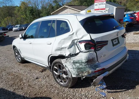 2024 BMW X3 xDrive30I z USA, uszkodzony, nr VIN WBX57DP05RN273842